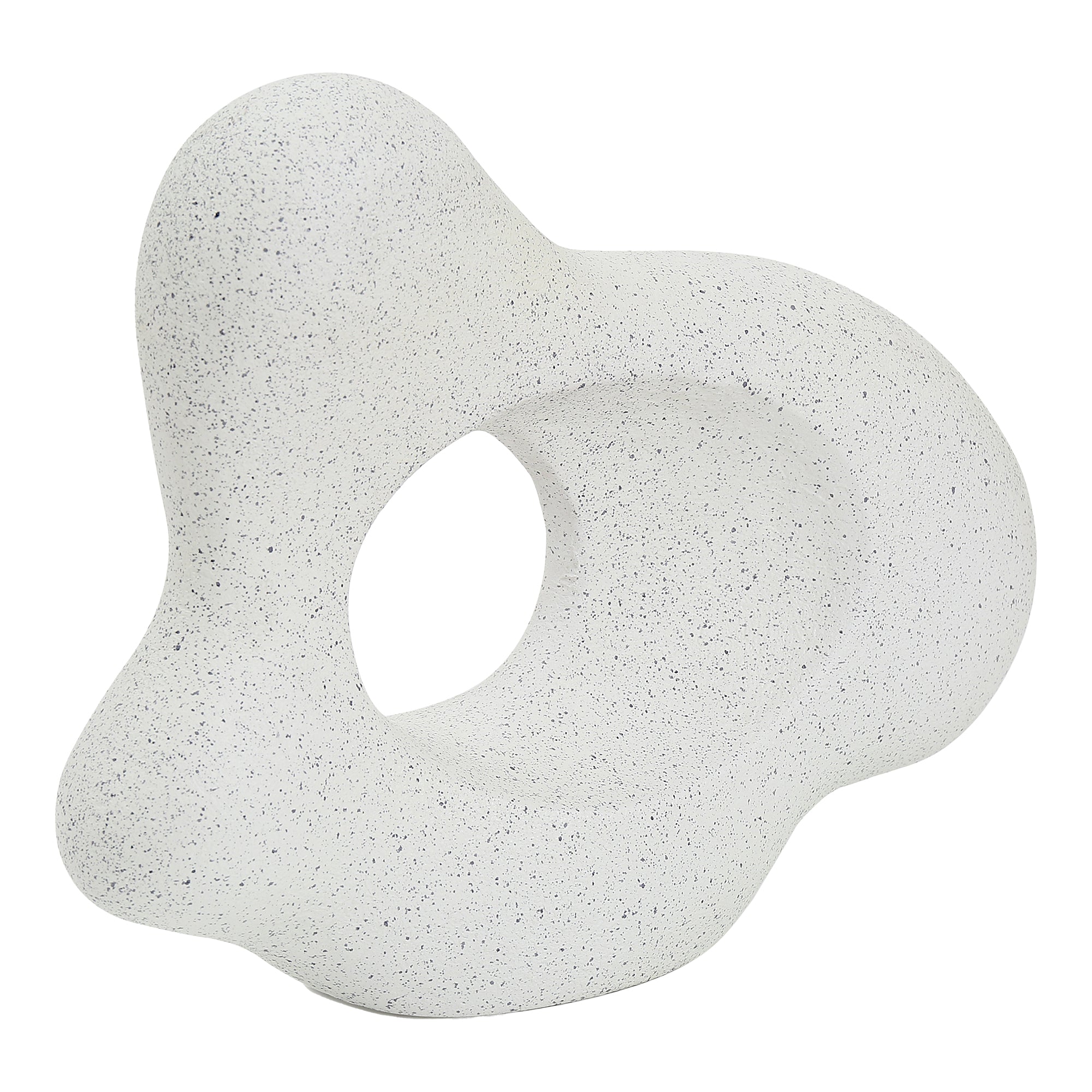 Movement Ecomix Sculpture Flecked Stone Statues &amp; Sculptures, White