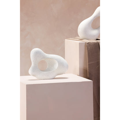 Movement Ecomix Sculpture Flecked Stone Statues &amp; Sculptures, White