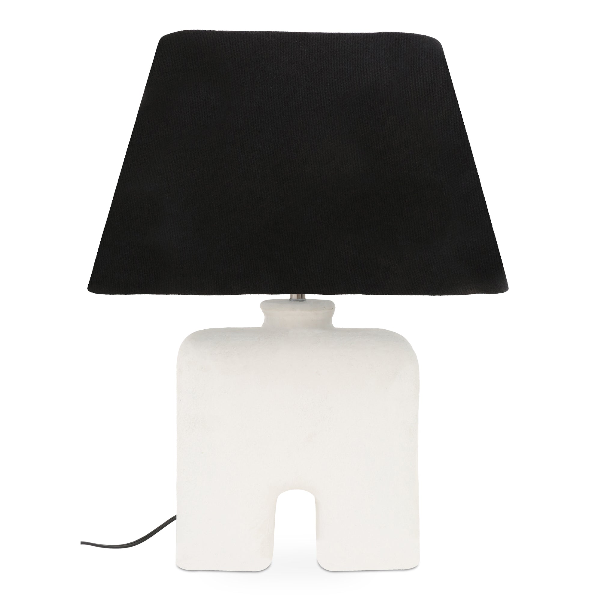 Eve Table Lamp Black Table Lamps, Black / Textured Cotton Shade