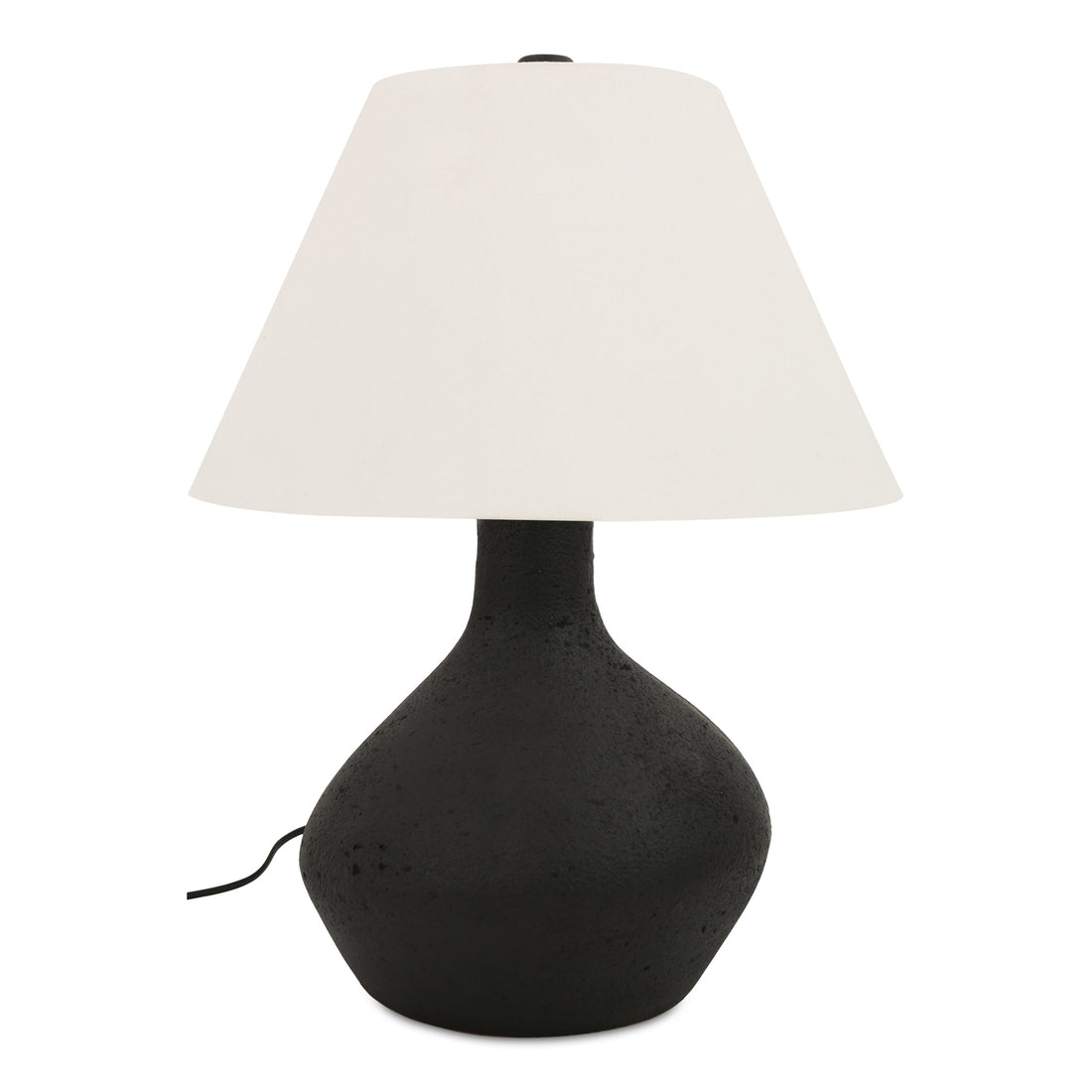 Zara Table Lamp Black Table Lamps, Black / Textured Cotton Shade