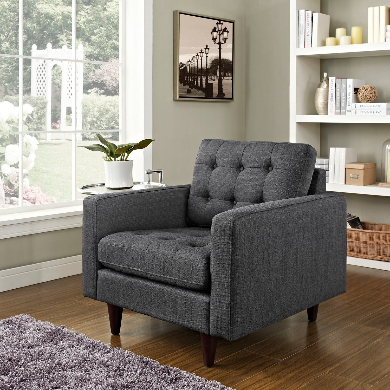 Empress Upholstered Fabric Armchair by Modway