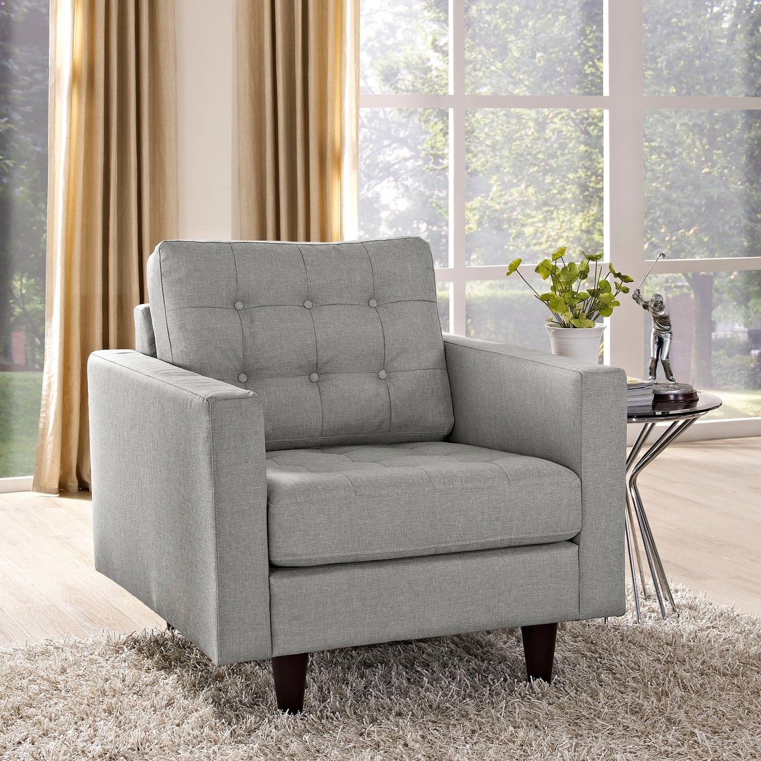 Empress Upholstered Fabric Armchair by Modway