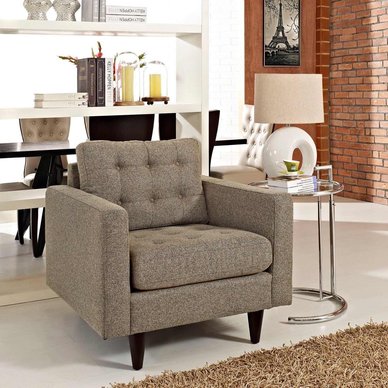 Empress Upholstered Fabric Armchair by Modway
