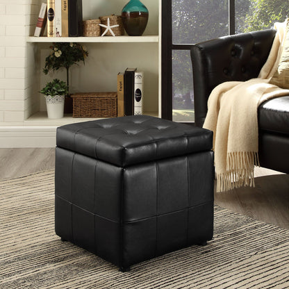 Volt Storage Upholstered Vinyl Ottoman By HouseBean