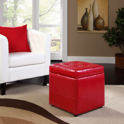 Volt Storage Upholstered Vinyl Ottoman By HouseBean