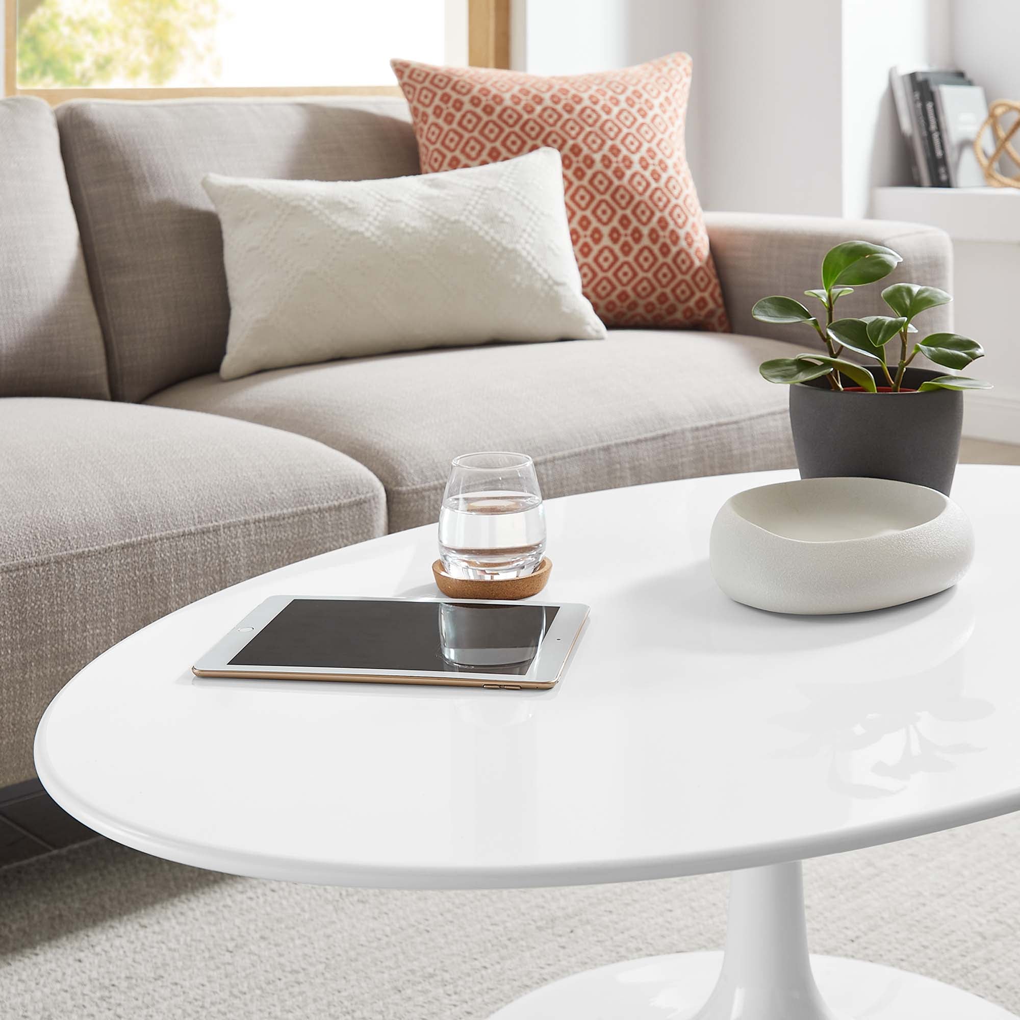 Lippa Oval Wood Coffee Table by Modway