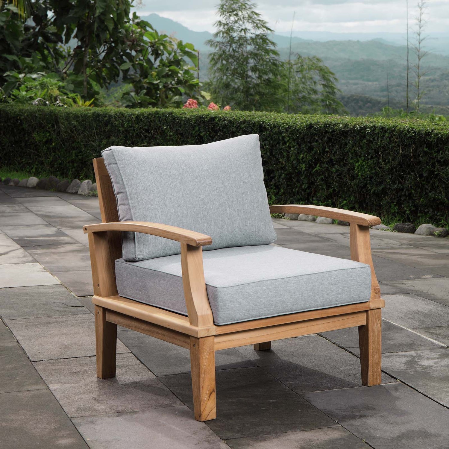 Marina Outdoor Patio Teak Armchair by Modway