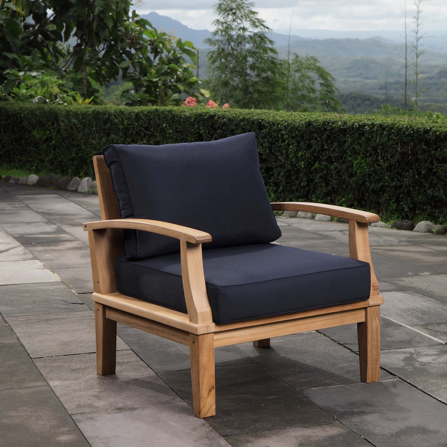 Marina Outdoor Patio Teak Armchair by Modway