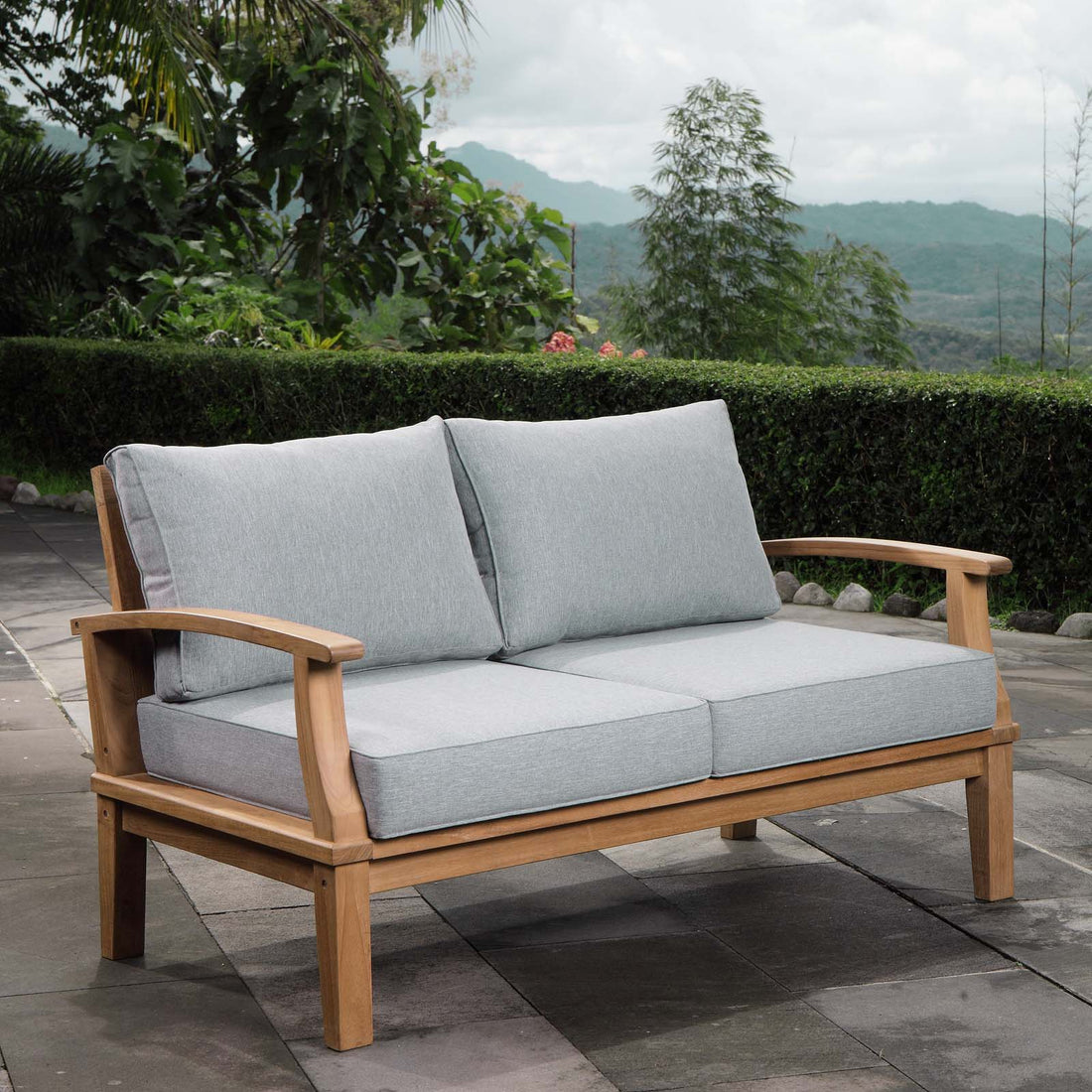 Marina Outdoor Patio Teak Loveseat by Modway