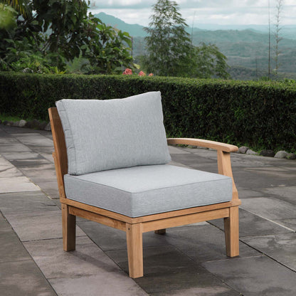 Marina Outdoor Patio Teak Right-Facing Sofa by Modway