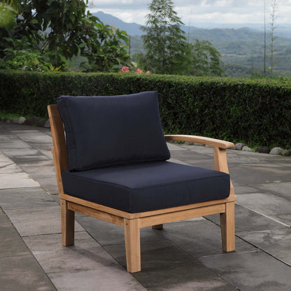 Marina Outdoor Patio Teak Right-Facing Sofa by Modway