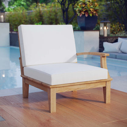 Marina Outdoor Patio Teak Right-Facing Sofa by Modway