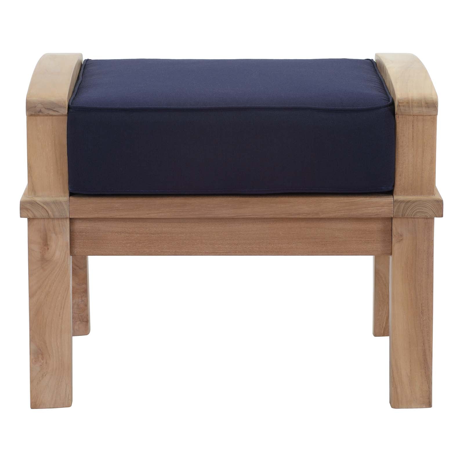 Marina Outdoor Patio Teak Ottoman by Modway