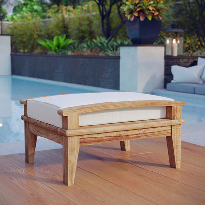 Marina Outdoor Patio Teak Ottoman by Modway