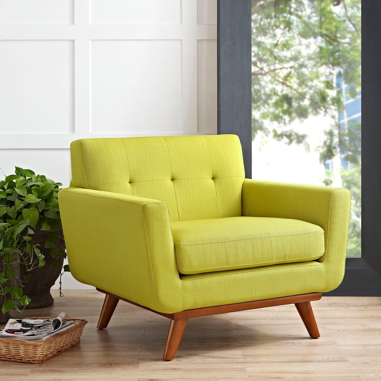 Engage Upholstered Fabric Armchair By HouseBean