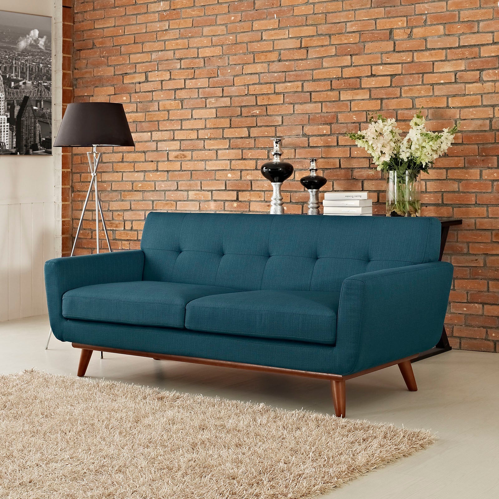 Engage Upholstered Fabric Loveseat By HouseBean