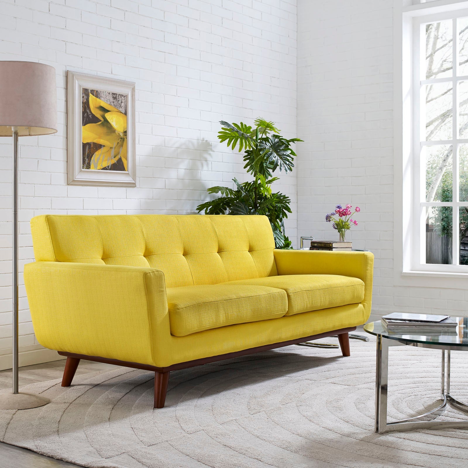 Engage Upholstered Fabric Loveseat By HouseBean