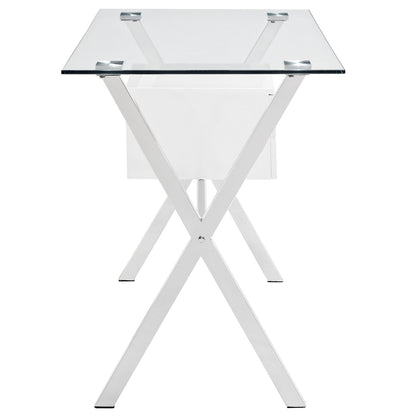 Stasis Glass Top Office Desk by Modway