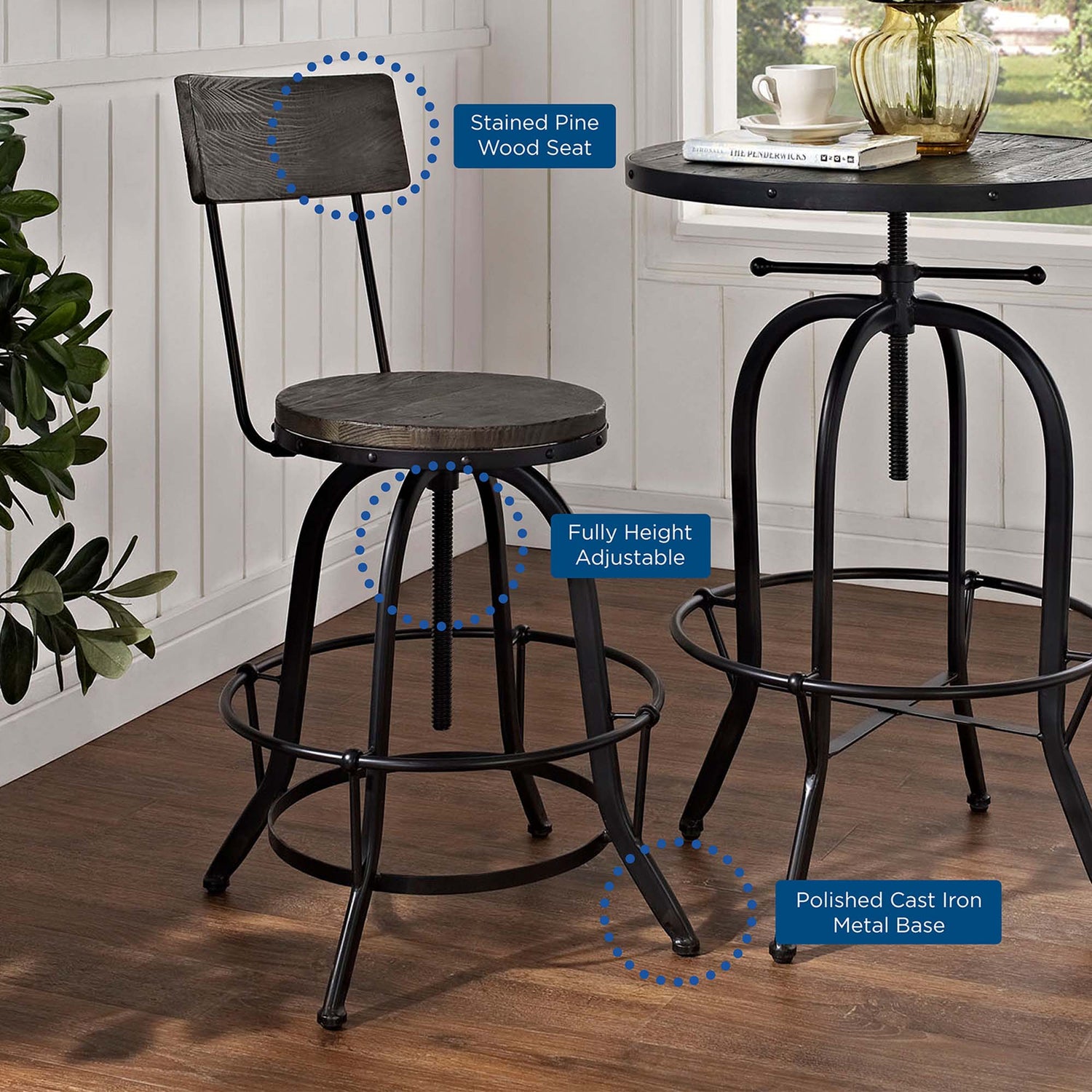 Procure Wood Bar Stool by Modway