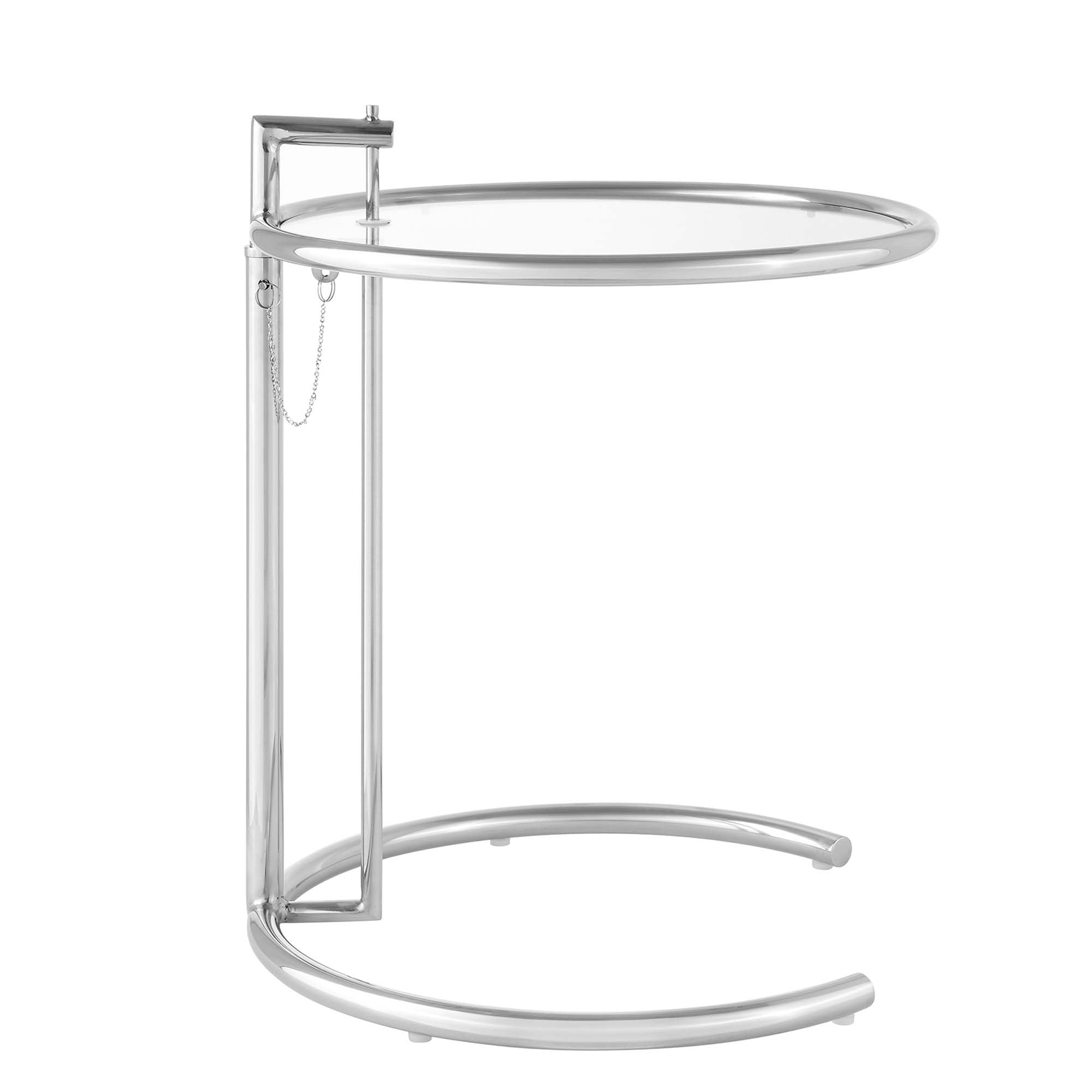 Eileen Gray Chrome Stainless Steel End Table by Modway