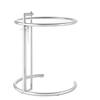 Eileen Gray Chrome Stainless Steel End Table by Modway