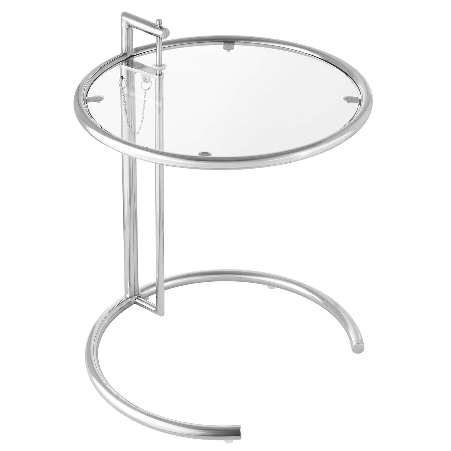 Eileen Gray Chrome Stainless Steel End Table by Modway