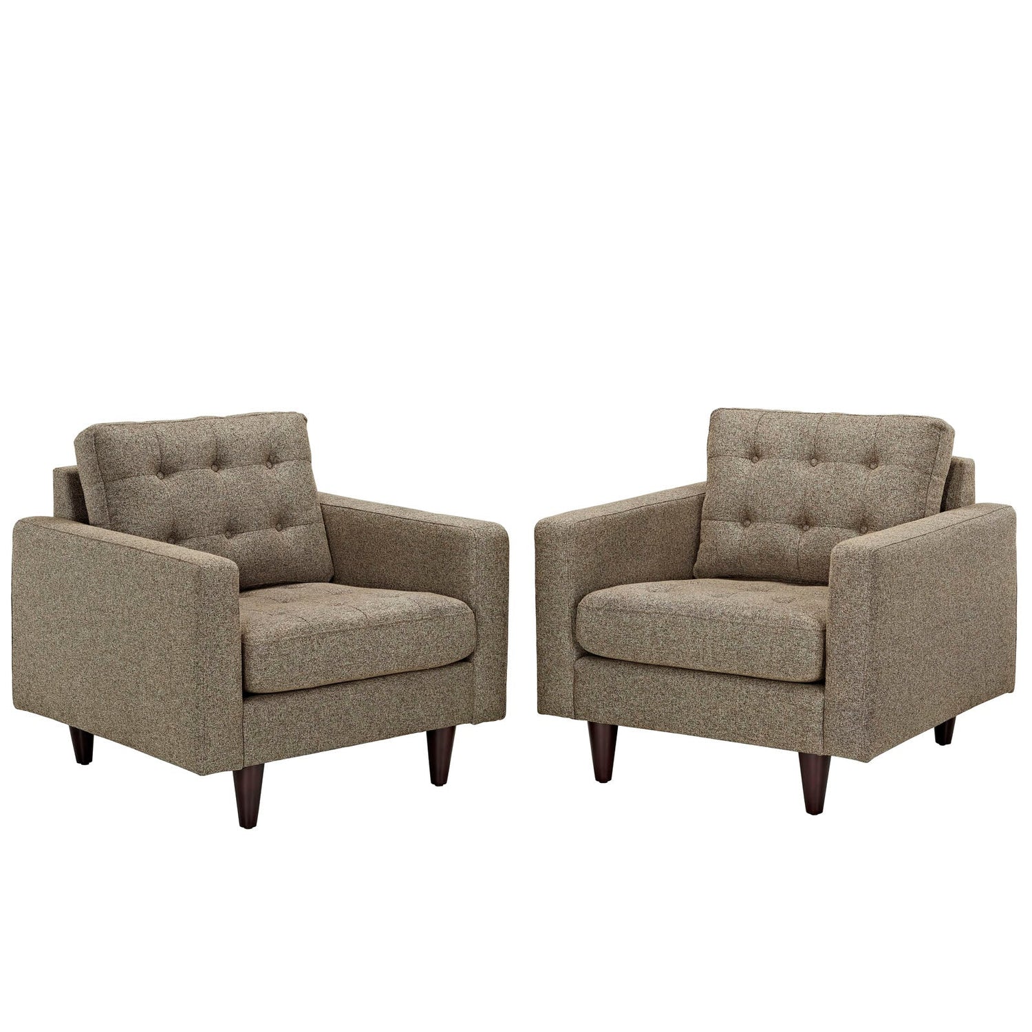 Empress Armchair Upholstered Fabric Set of 2 by Modway