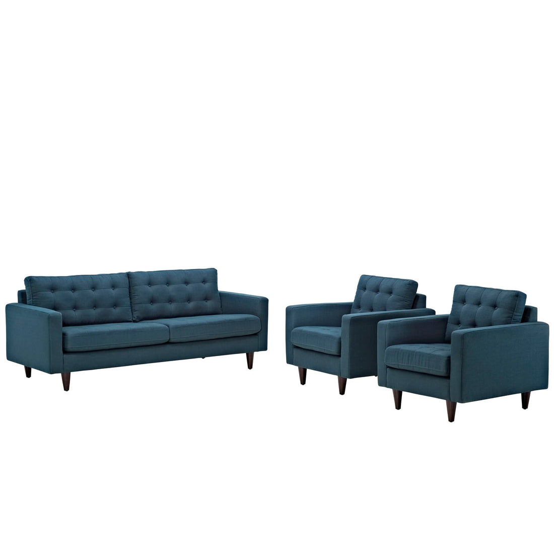 Empress Sofa and Armchairs Set of 3 By HouseBean