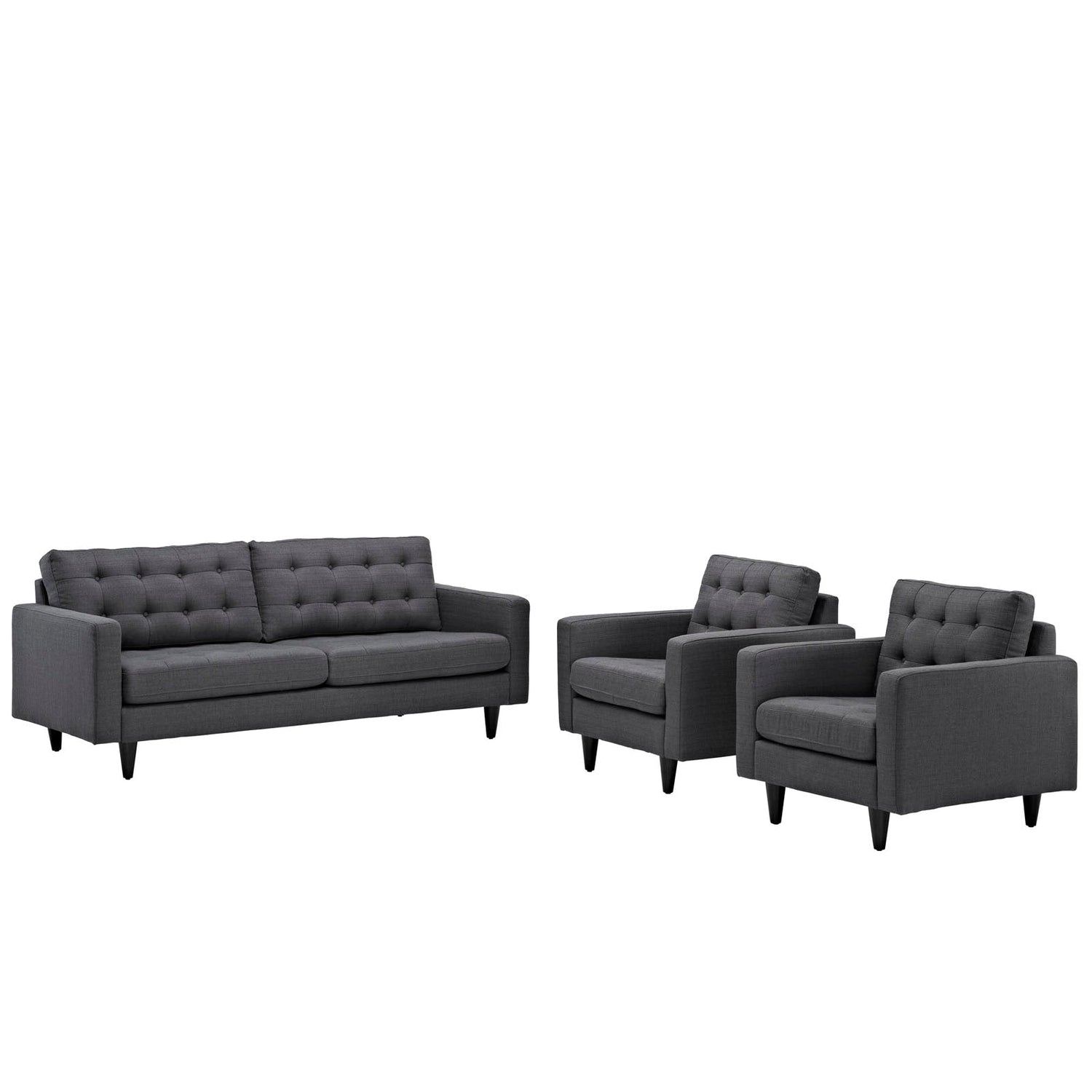 Empress Sofa and Armchairs Set of 3 By HouseBean