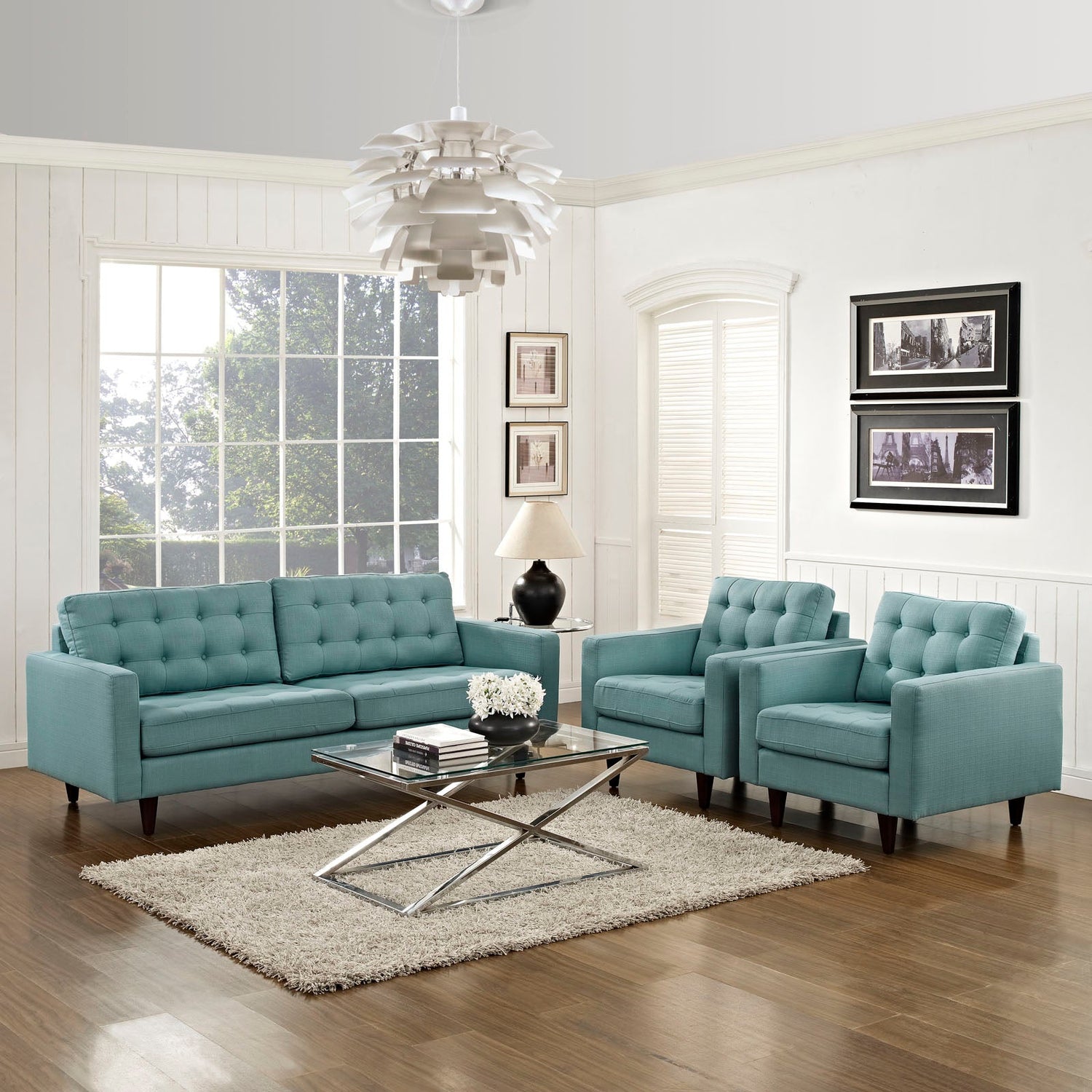 Empress Sofa and Armchairs Set of 3 By HouseBean