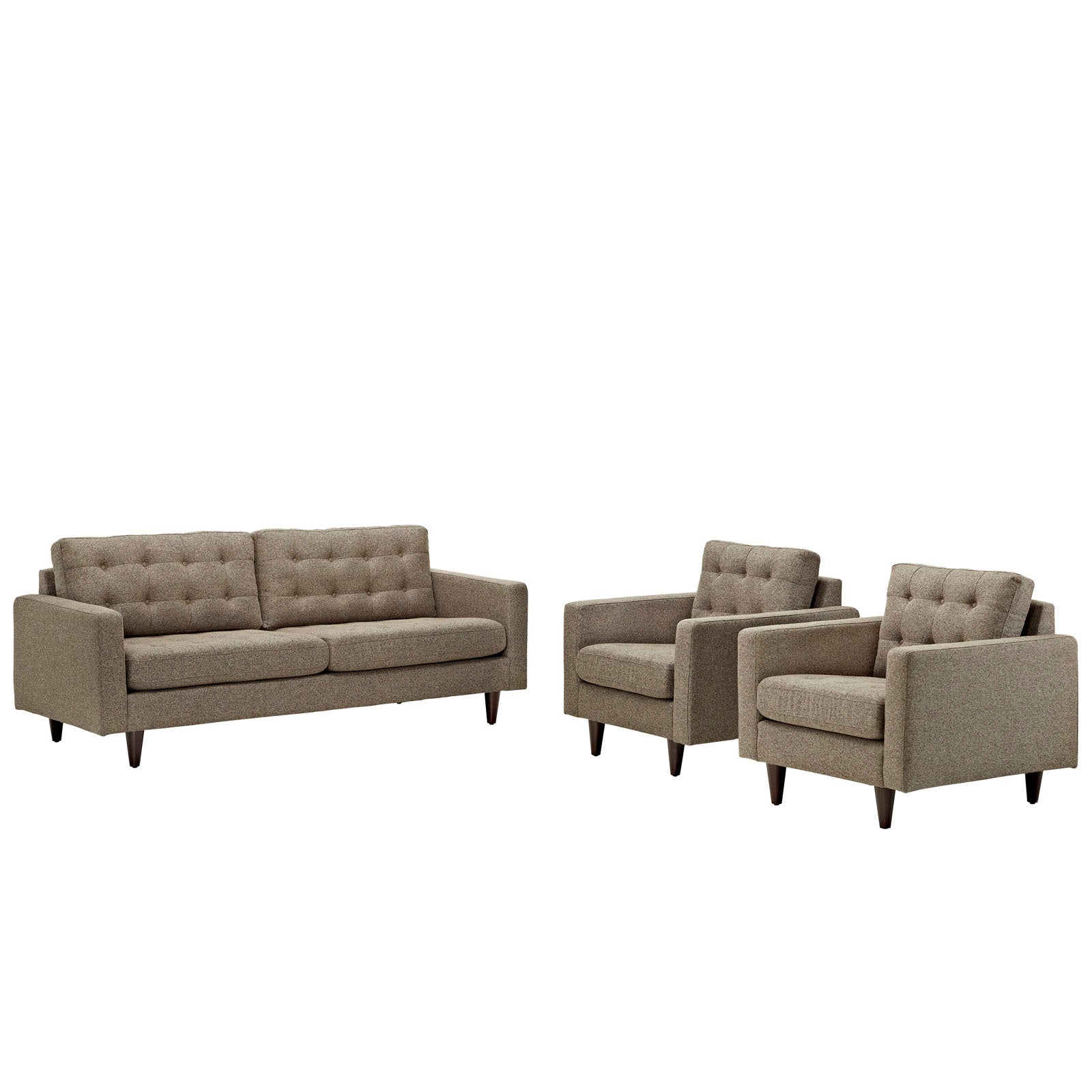 Empress Sofa and Armchairs Set of 3 By HouseBean