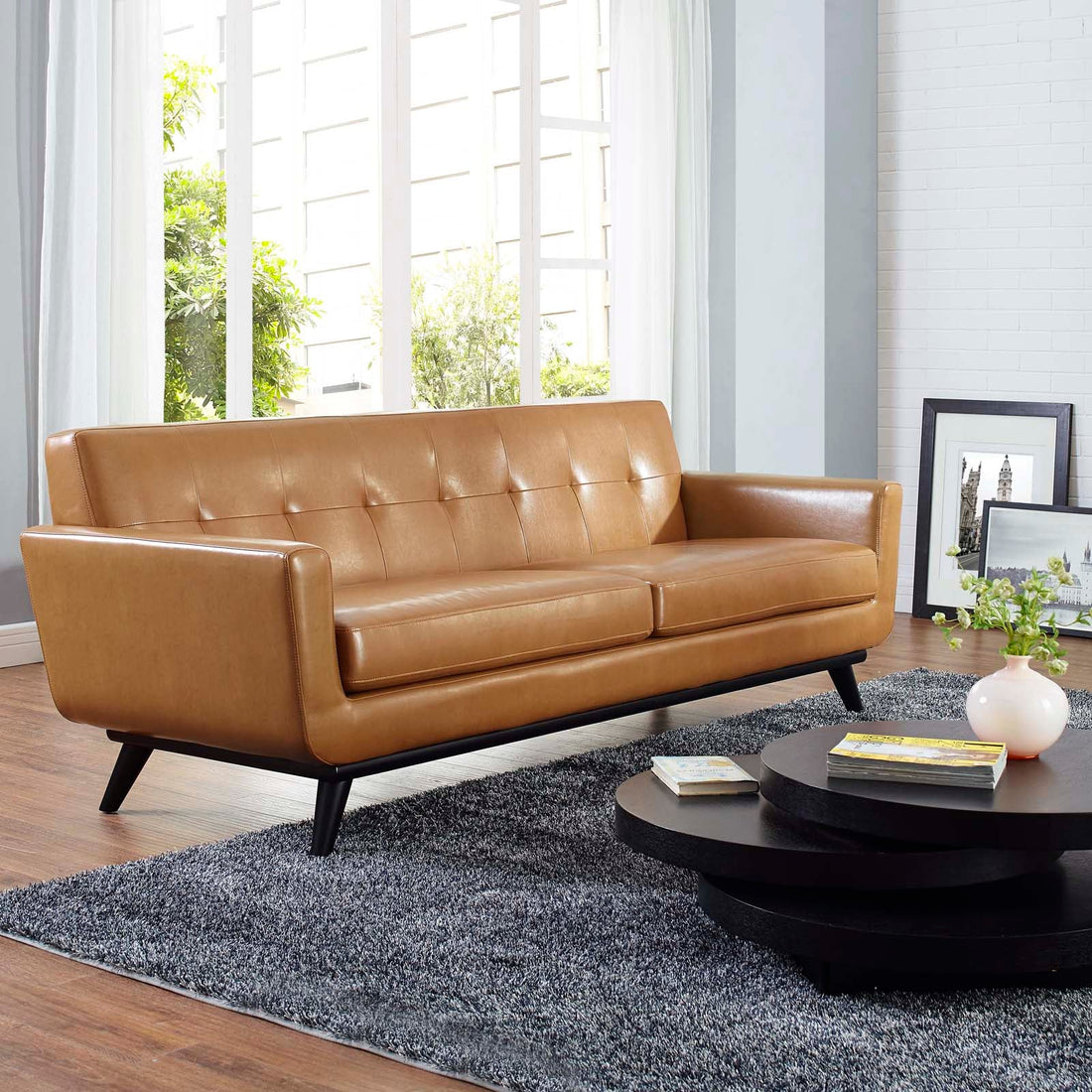 Engage Bonded Leather Sofa By HouseBean