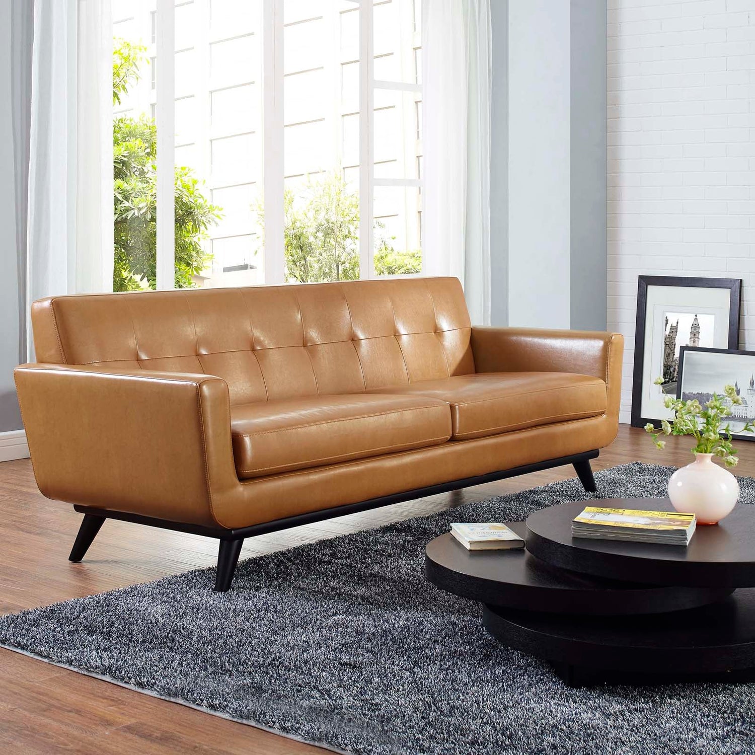 Engage Bonded Leather Sofa by Modway