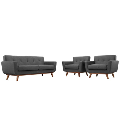 Engage Armchairs and Loveseat Set of 3 by Modway