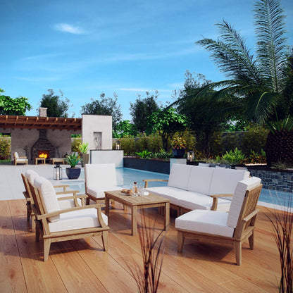 Marina 8 Piece Outdoor Patio Teak Set by Modway