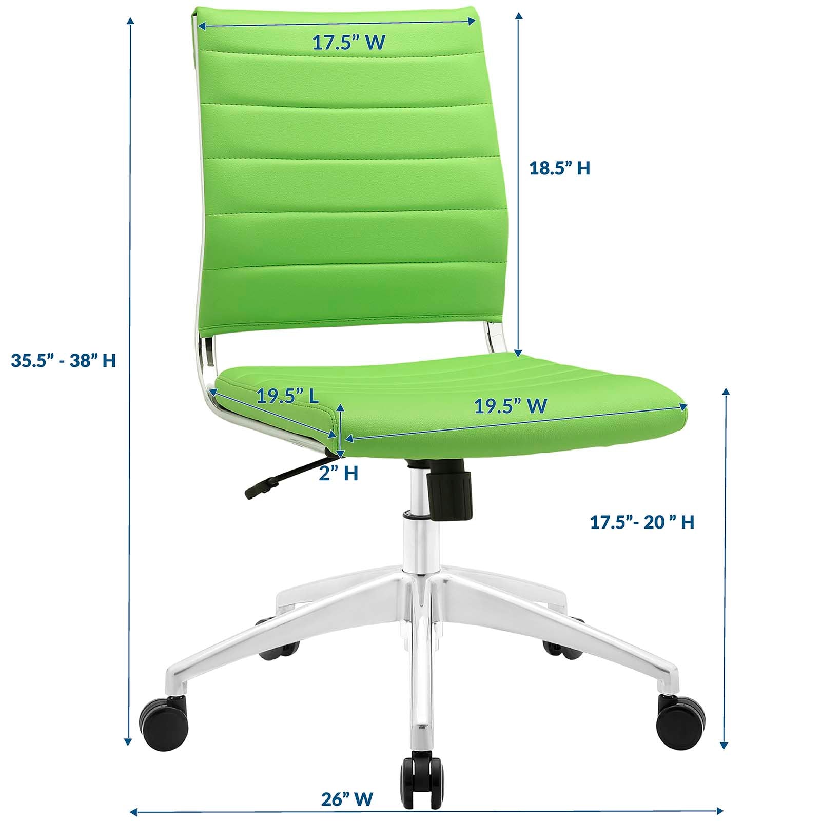 Jive Armless Mid Back Office Chair By HouseBean