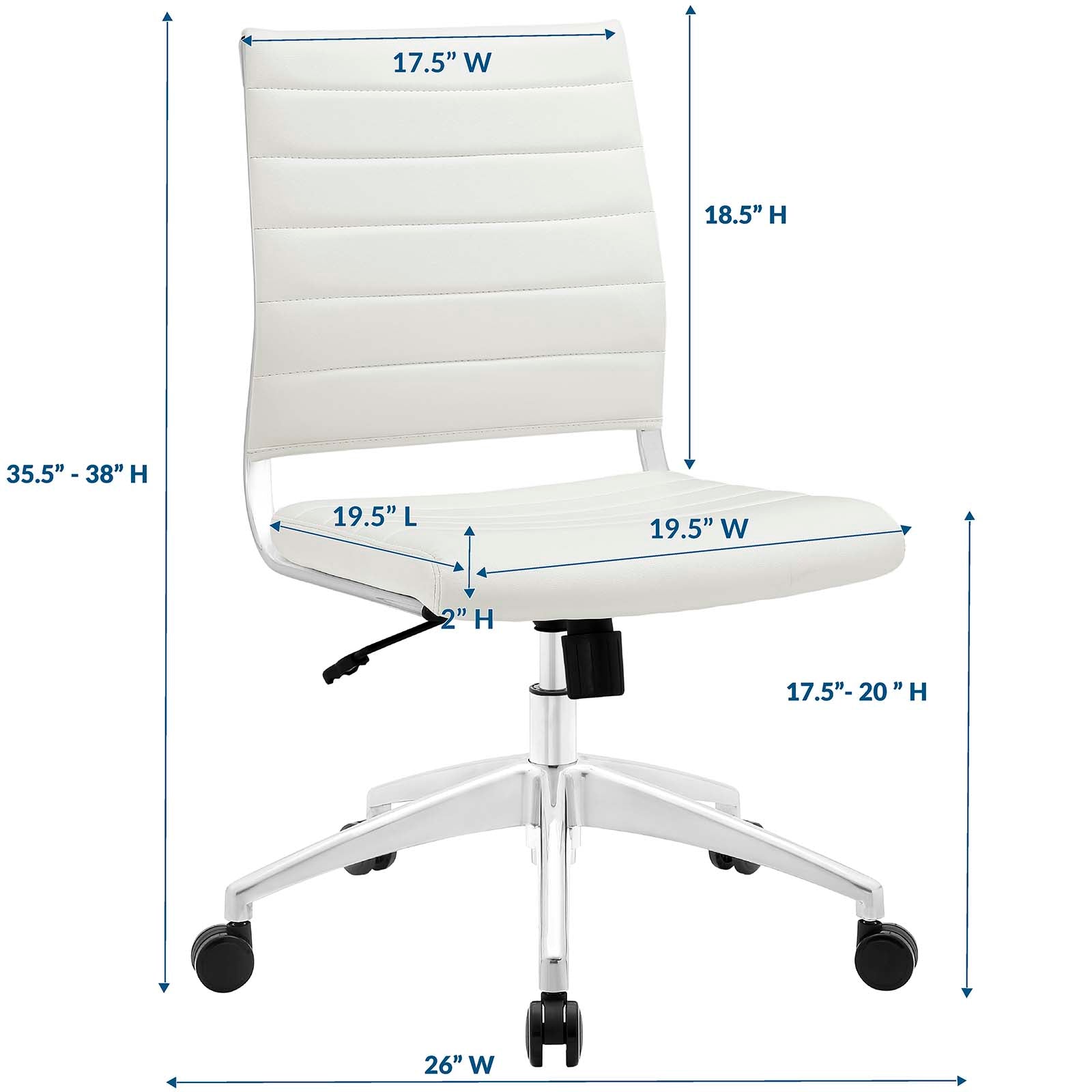 Jive Armless Mid Back Office Chair By HouseBean