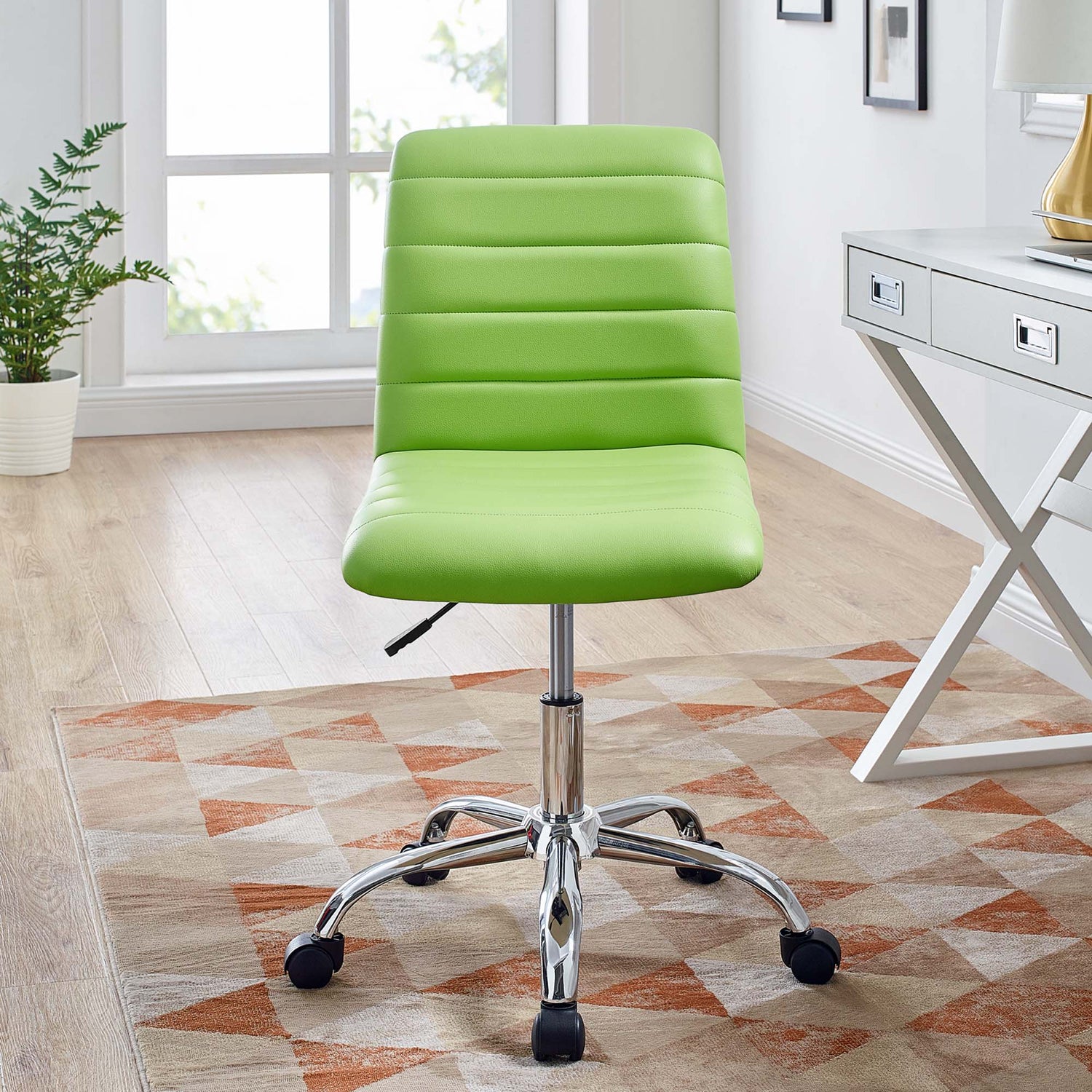 Ripple Armless Mid Back Vinyl Office Chair by Modway