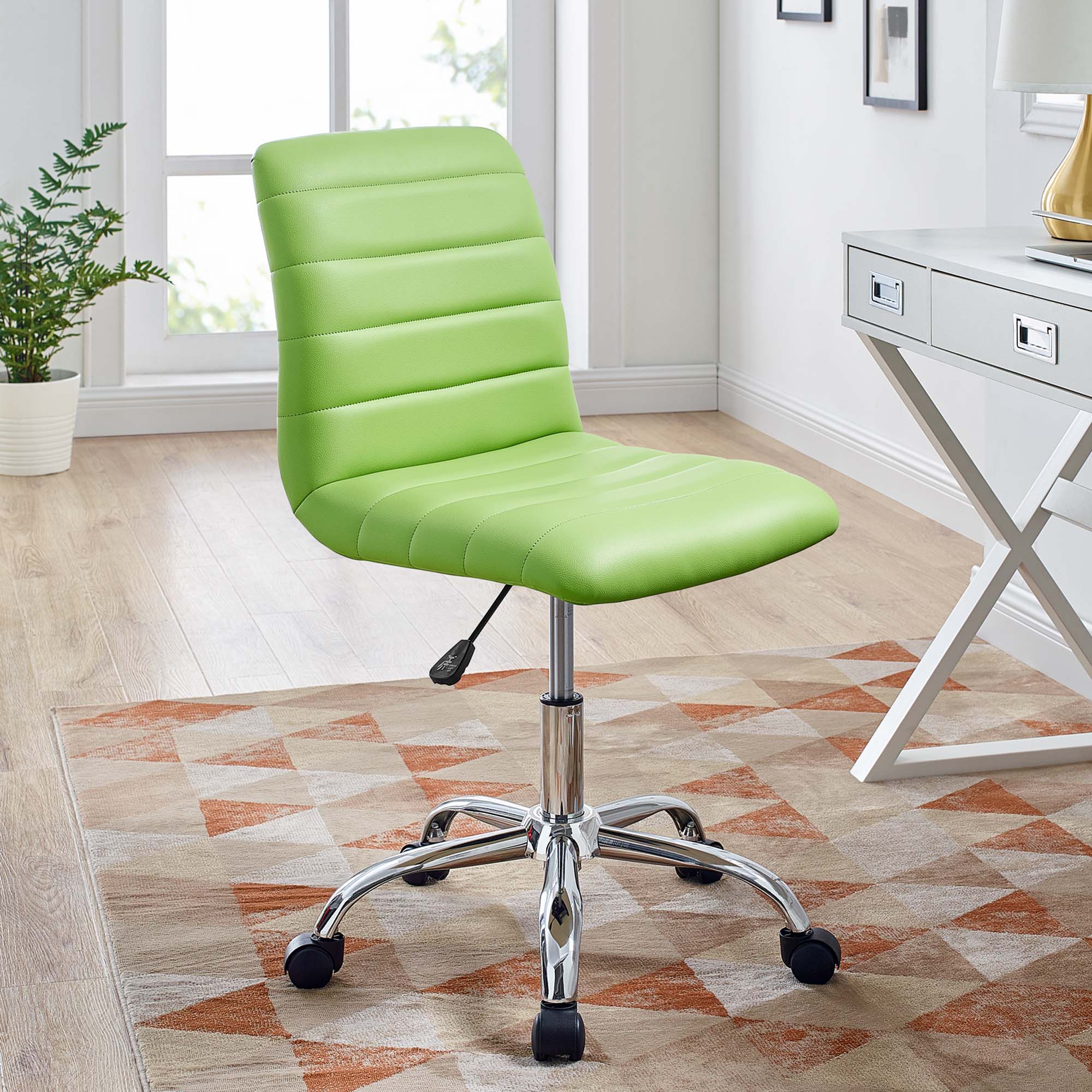 Ripple Armless Mid Back Vinyl Office Chair by Modway