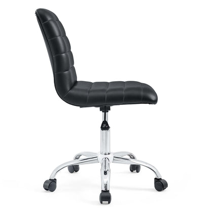 Ripple Armless Mid Back Vinyl Office Chair by Modway