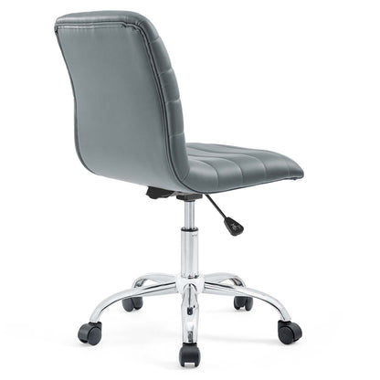 Ripple Armless Mid Back Vinyl Office Chair by Modway