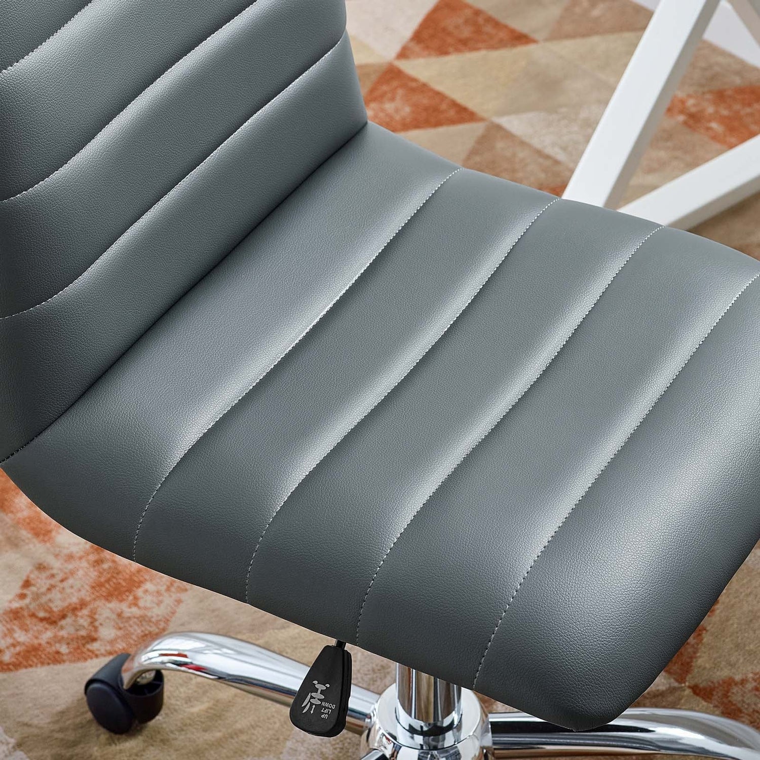 Ripple Armless Mid Back Vinyl Office Chair by Modway