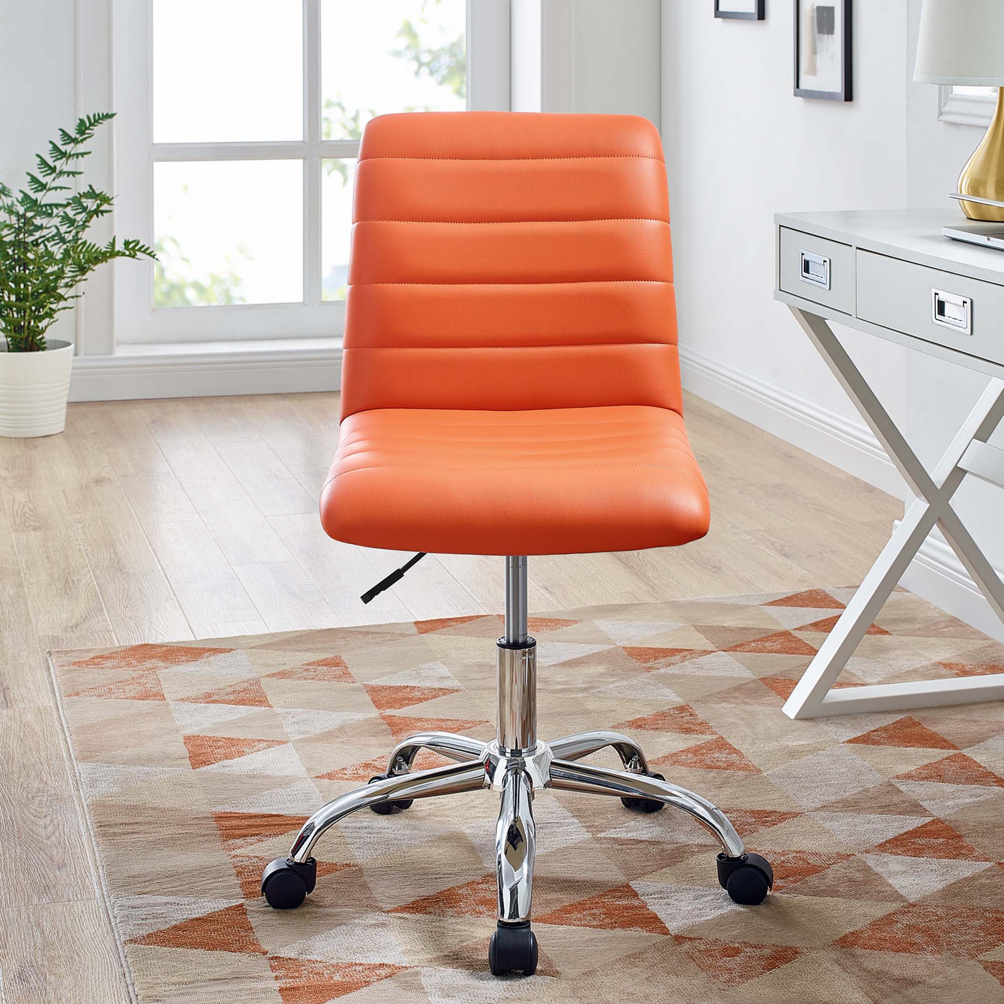 Ripple Armless Mid Back Vinyl Office Chair by Modway