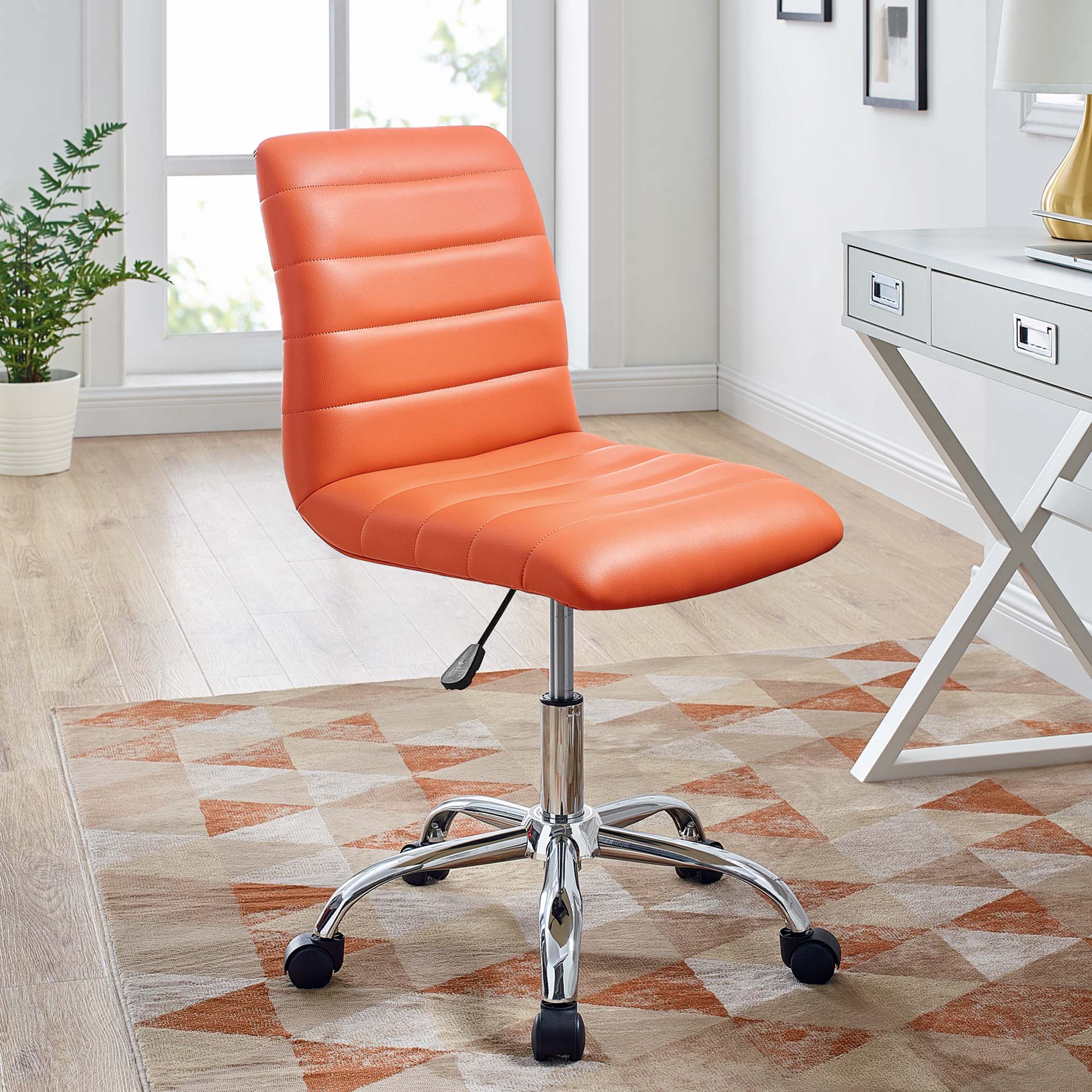 Ripple Armless Mid Back Vinyl Office Chair by Modway