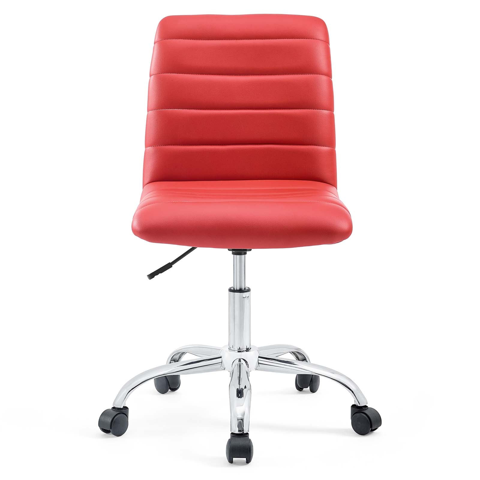 Ripple Armless Mid Back Vinyl Office Chair by Modway