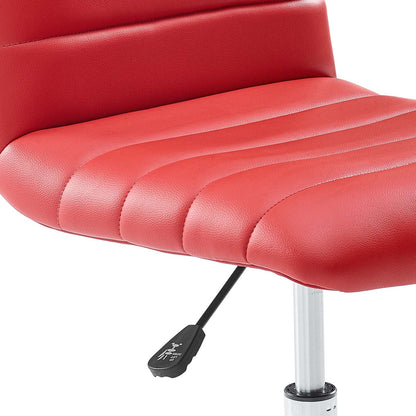 Ripple Armless Mid Back Vinyl Office Chair by Modway