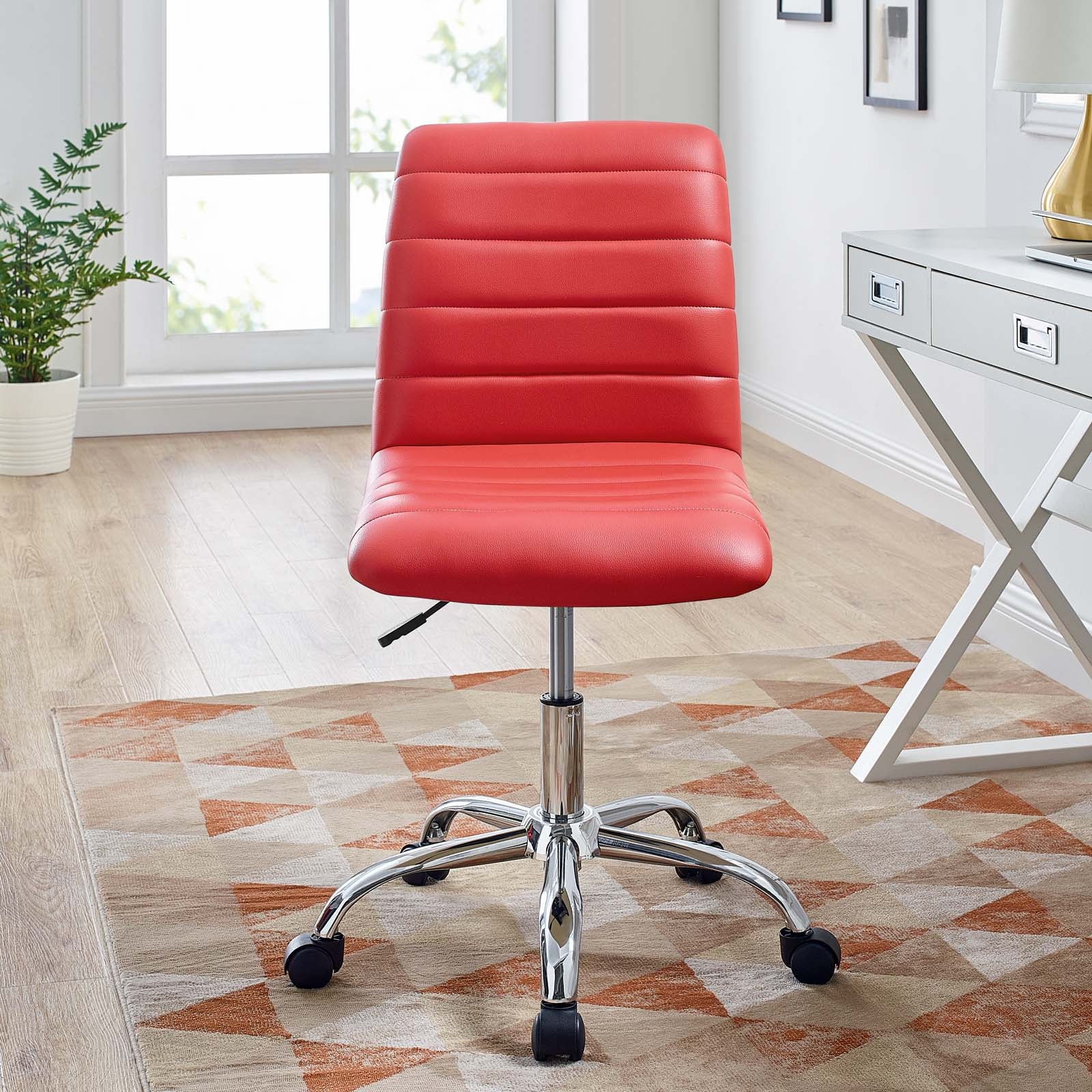 Ripple Armless Mid Back Vinyl Office Chair by Modway