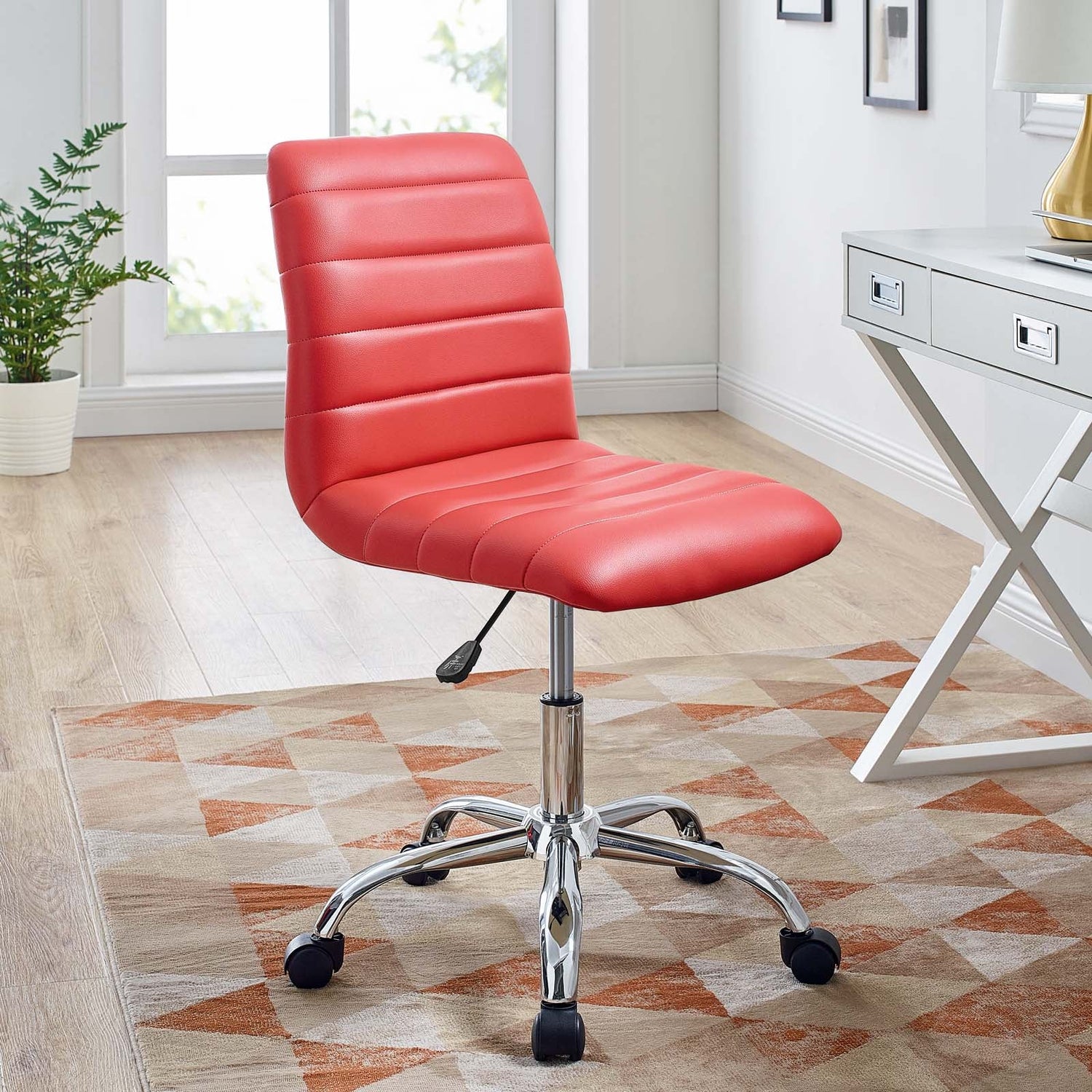 Ripple Armless Mid Back Vinyl Office Chair by Modway