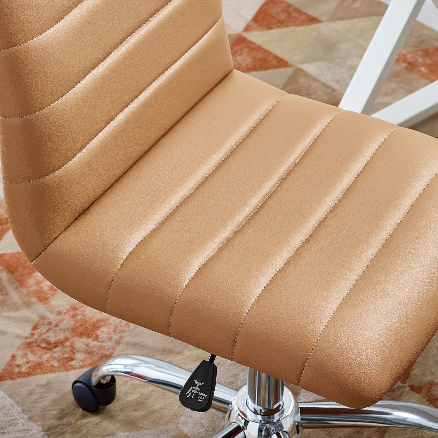 Ripple Armless Mid Back Vinyl Office Chair by Modway