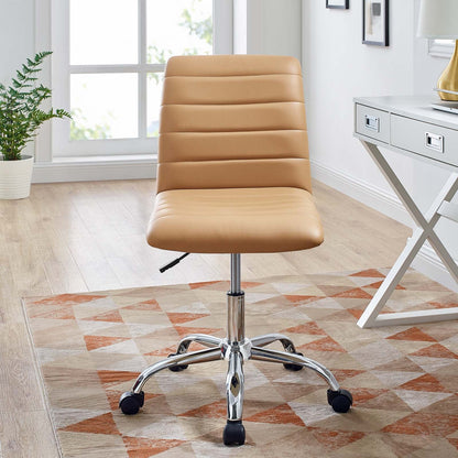 Ripple Armless Mid Back Vinyl Office Chair by Modway